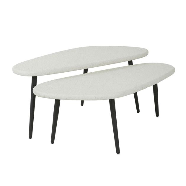 Modera - Salontafel set-2 stone hoekvormig - Marmer composiet