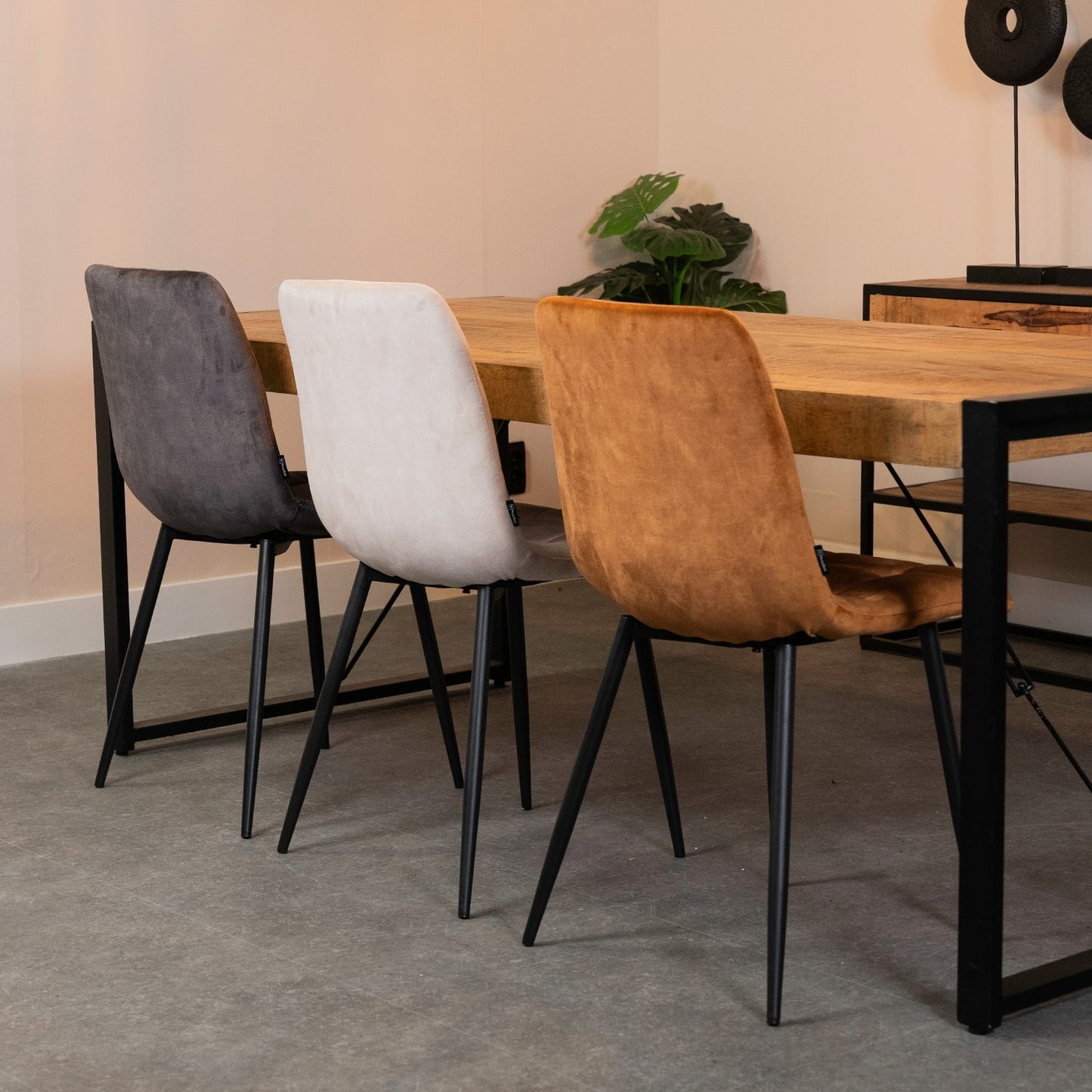 Eetkamerstoel Tess | Velvet Oker