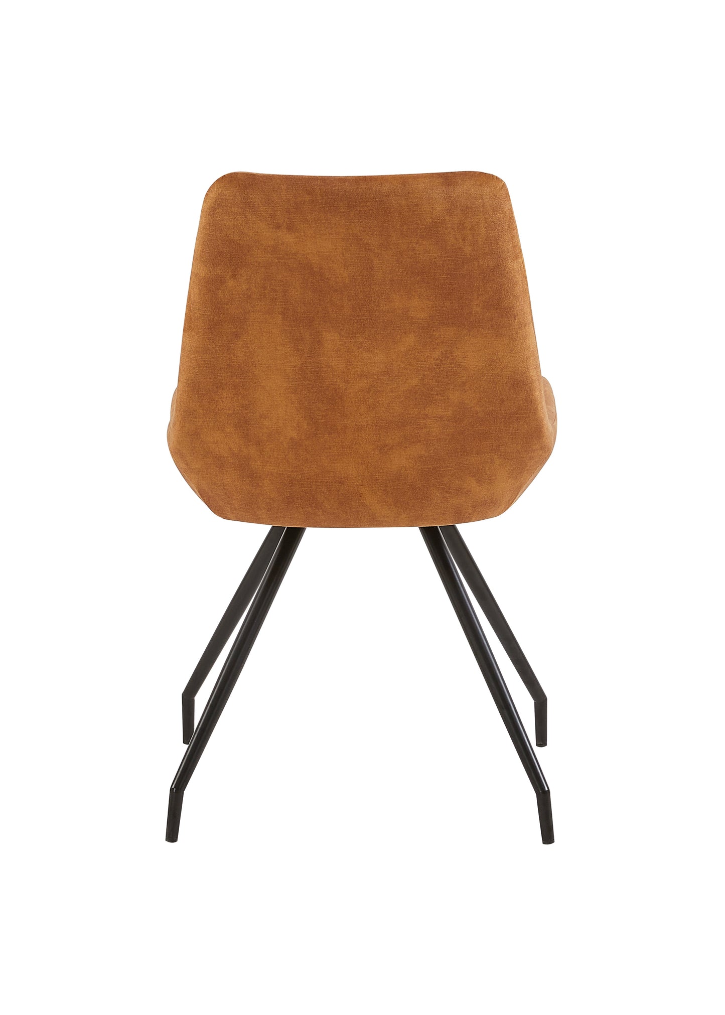 Eetkamerstoel Kopenhagen Cognac Fluweel met zwart onderstel