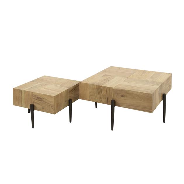 Modera - Salontafel set-2 blocks - Massief acacia naturel