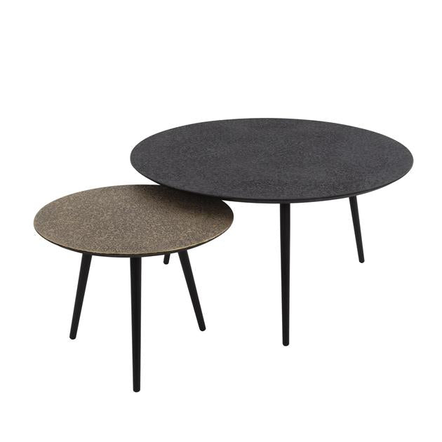 Modera - Salontafel set-2 rond metallic - Grijs