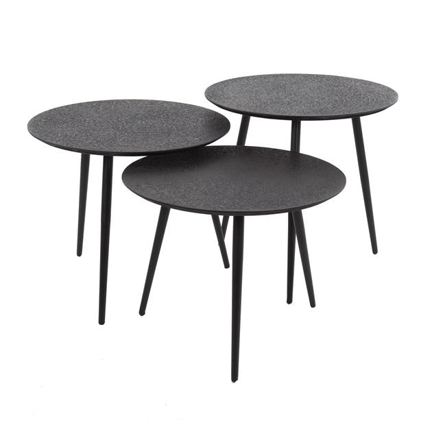 Modera - Salontafel set-3 rond metallic - Grijs