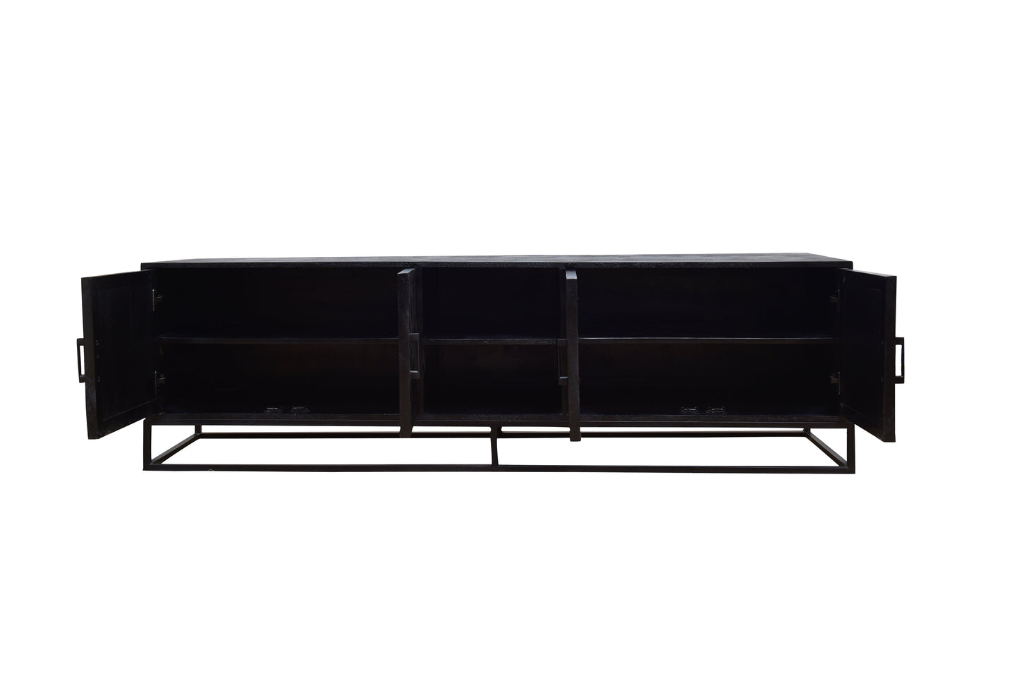 Mangohouten TV Meubel Sabia 200 cm Zwart