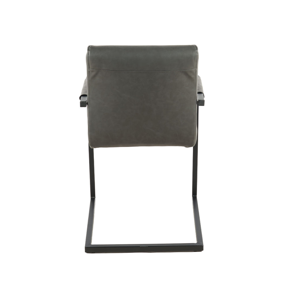 Eetkamerstoel Kolding Antraciet met zwart onderstel