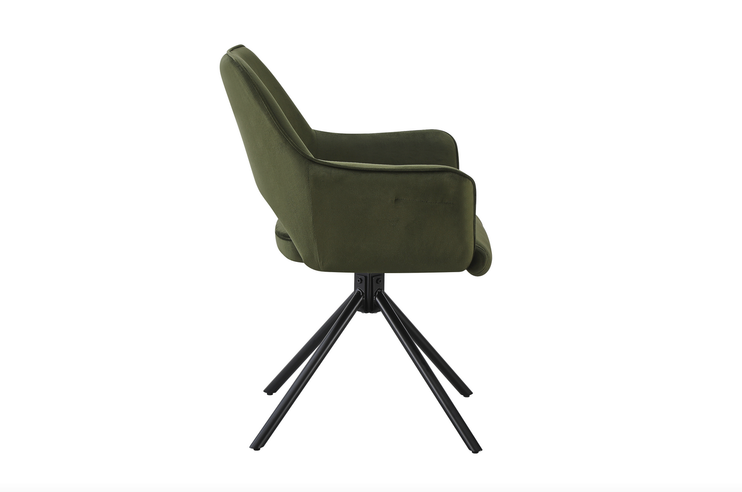 Eetkamerstoel Fleur Velvet Donker Groen 180° Draaibaar