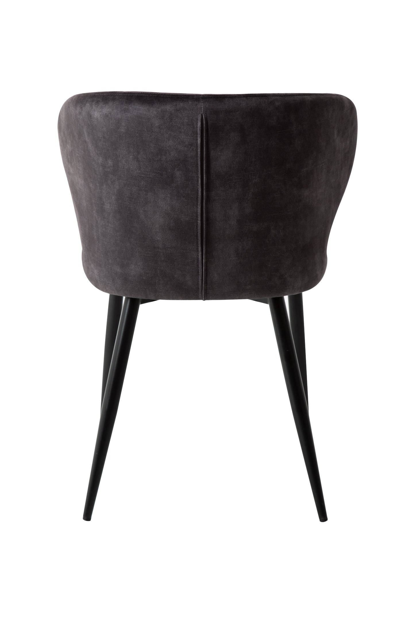 Eetkamerstoel Stockholm Donkergrijs Fluweel met zwart onderstel