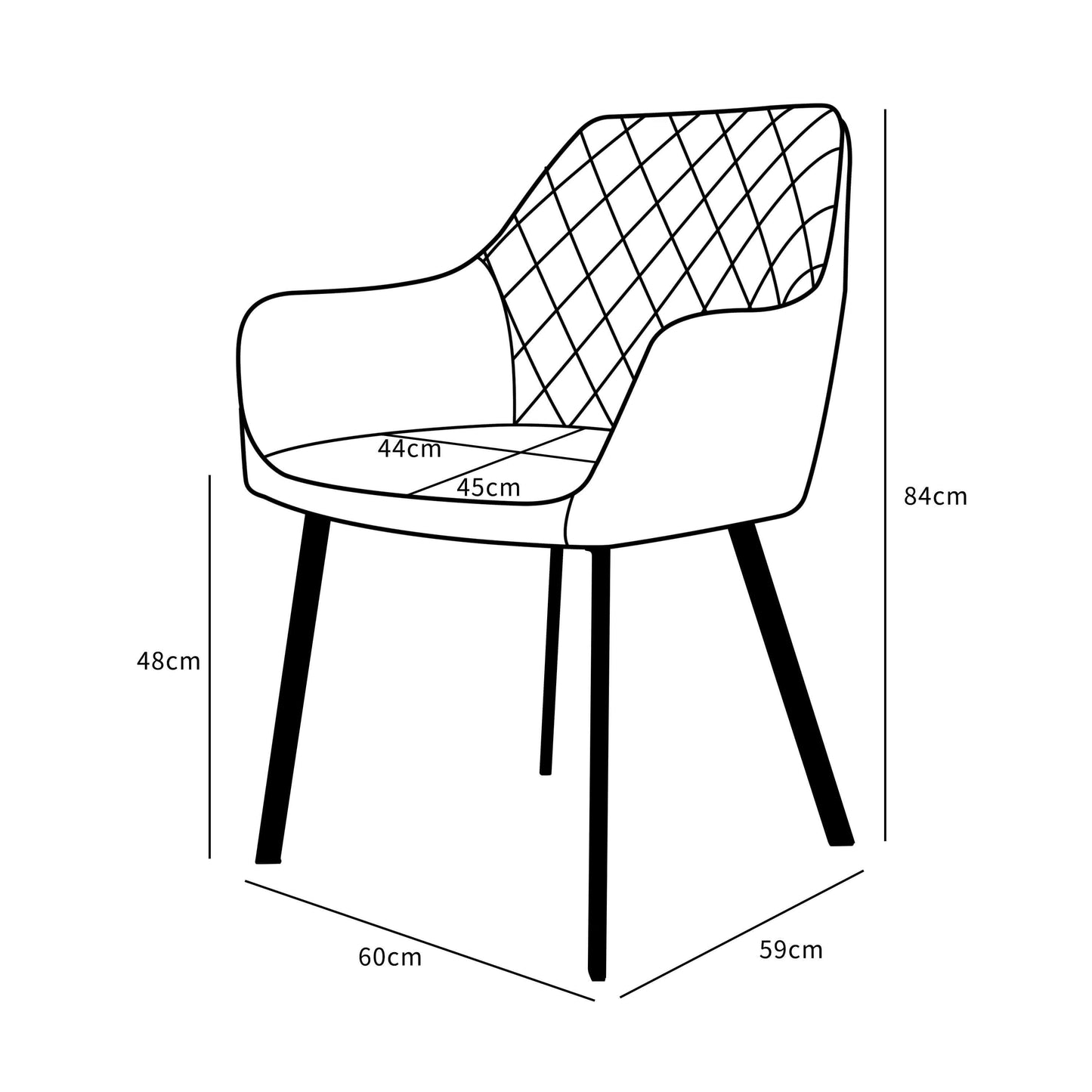 Eetkamerstoel Bella ice blue