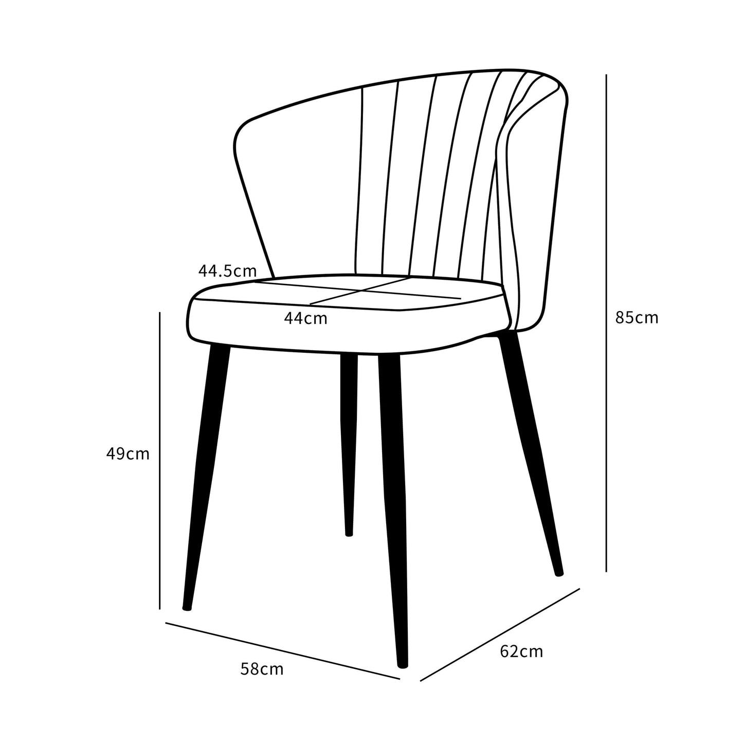 Eetkamerstoel Fay teddy wit
