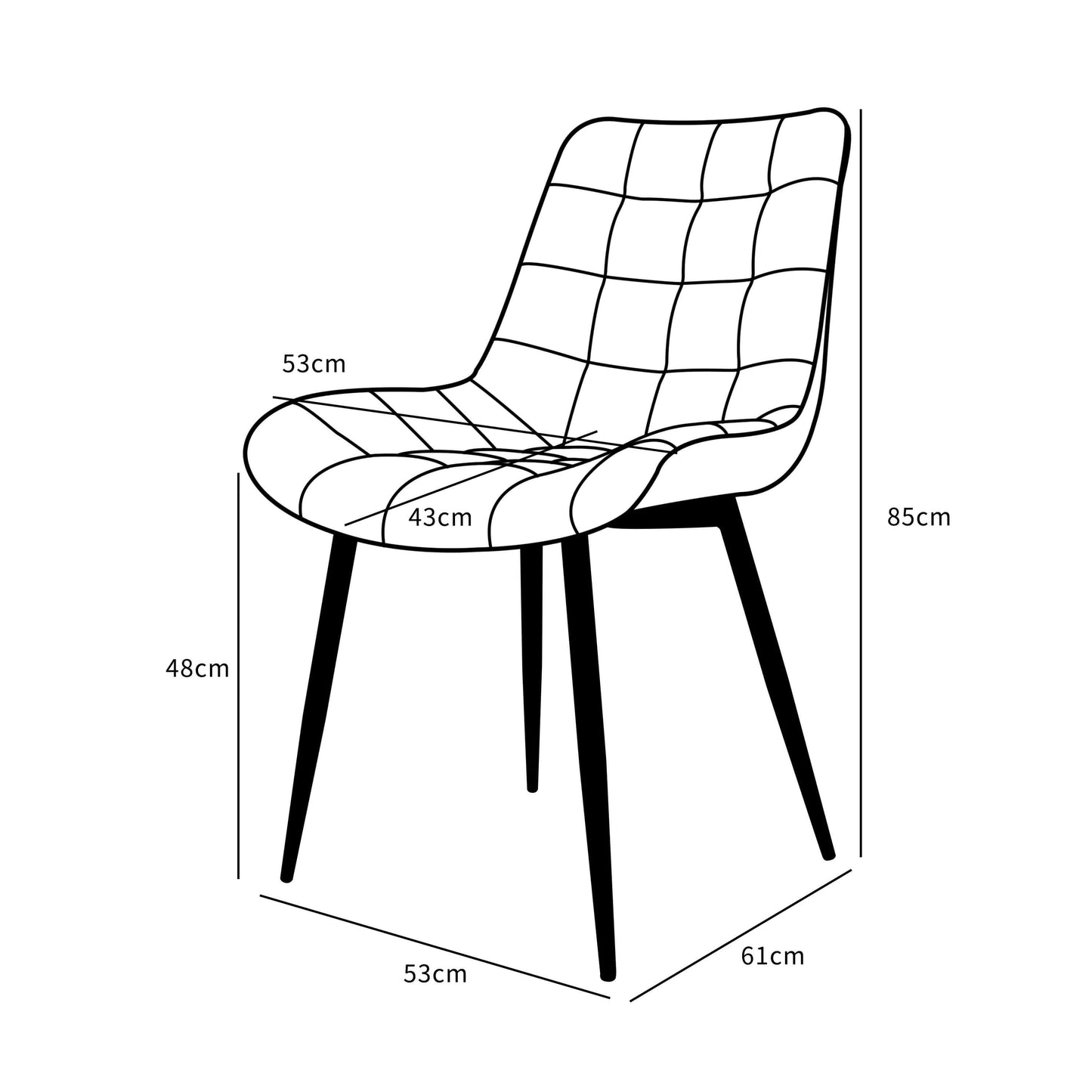 Eetkamerstoel Amber velvet champagne