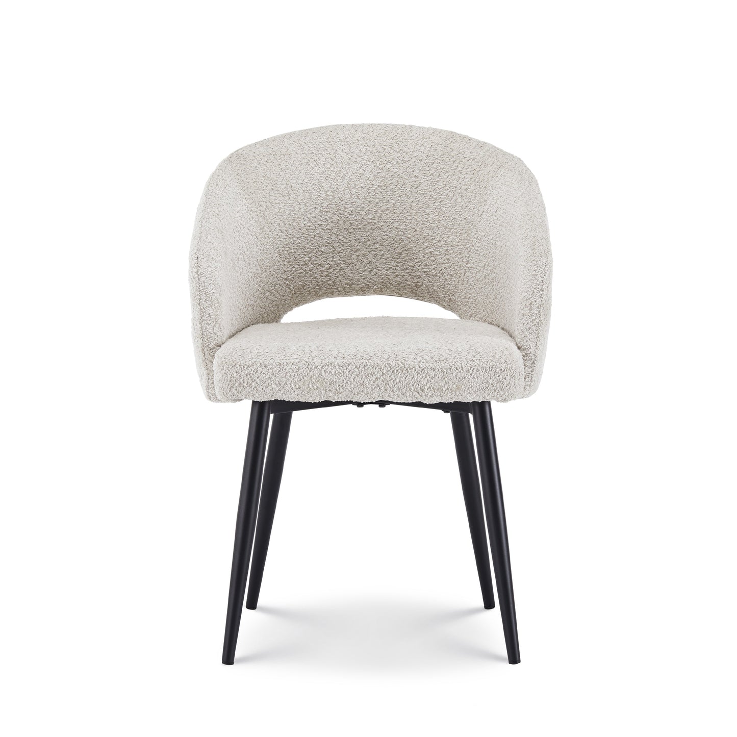 Eetkamerstoel Anna bouclé Gebroken wit