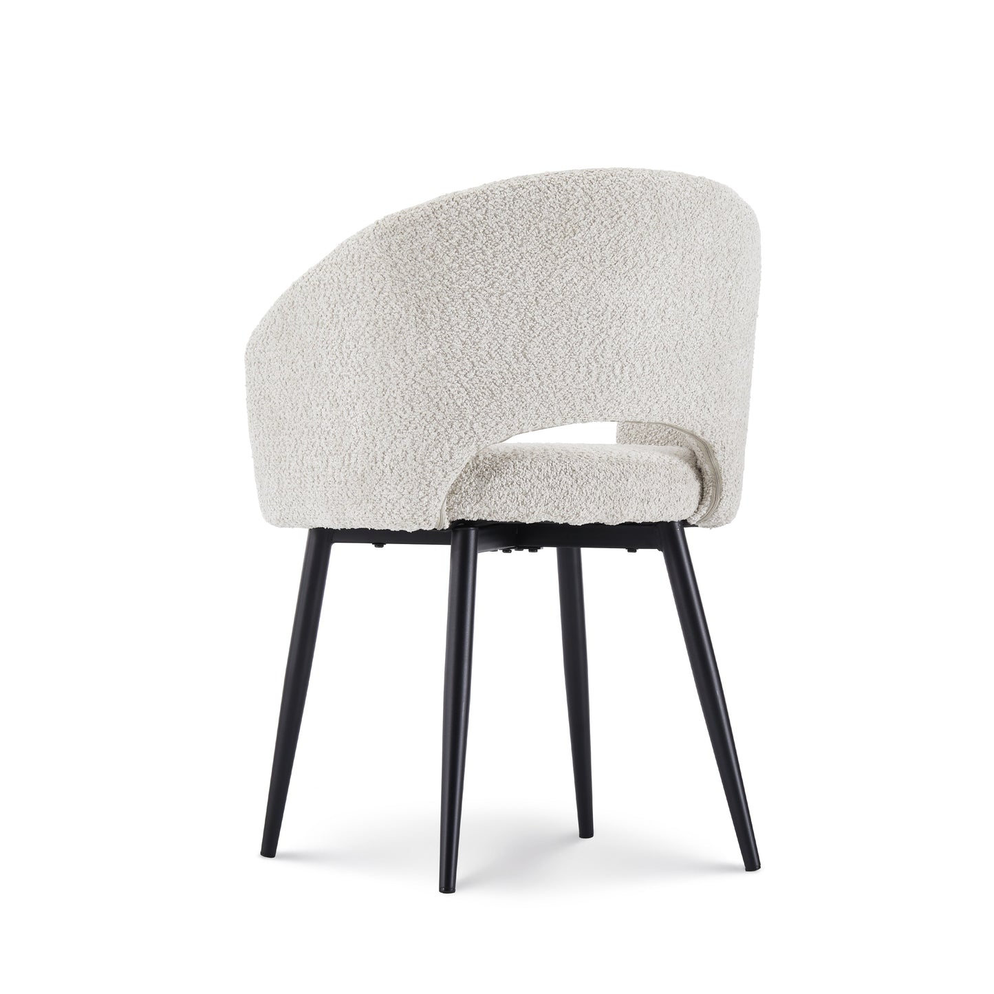 Eetkamerstoel Anna bouclé Gebroken wit