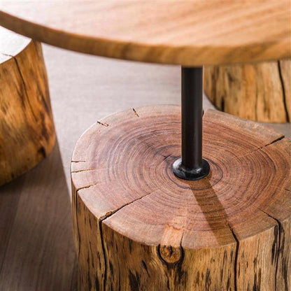 Modera - Salontafel set-3 boomstam voet - Massief ac
