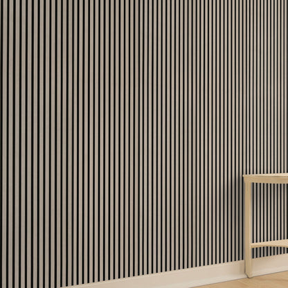 Akoestische Wandpanelen Taupe-Hout | 270cm x 60cm | 3-zijdig écht houtfineer