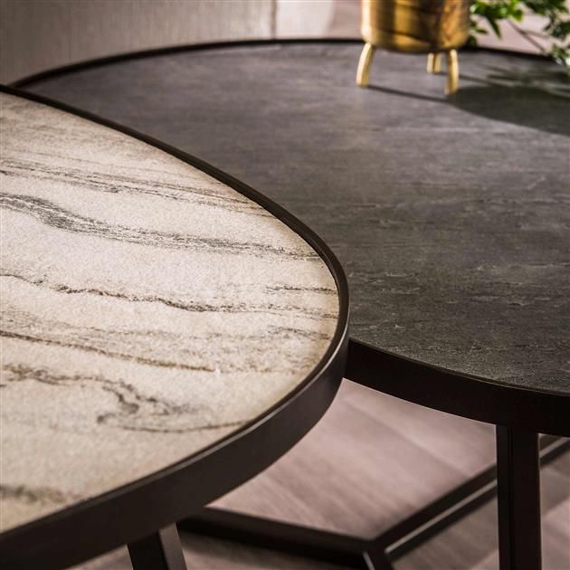 Modera - Salontafel set-2 slate driehoek - Leisteen