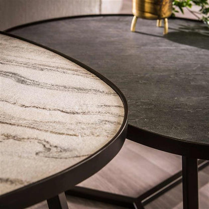 Modera - Salontafel set-2 slate driehoek - Leisteen