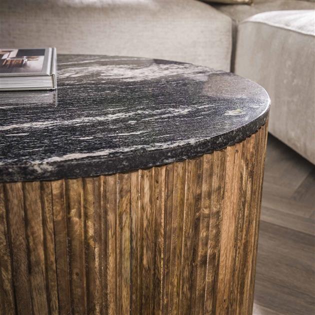 Modera - Salontafel set-2 half moon midnight - Zwart marmer