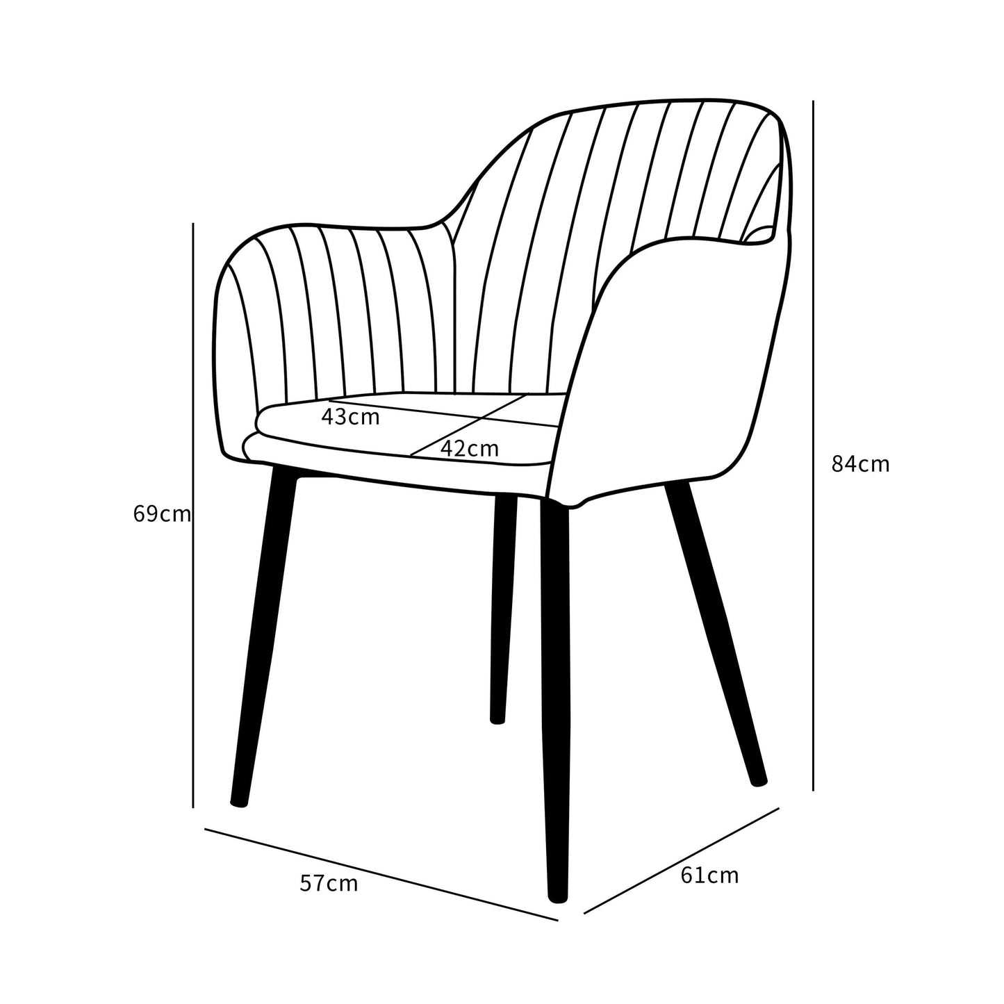 Eetkamerstoel Isa beige