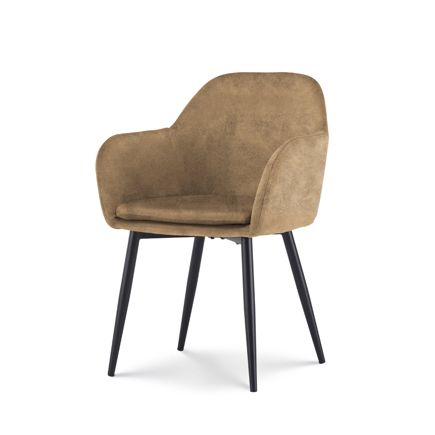 Eetkamerstoel June Bruin leder