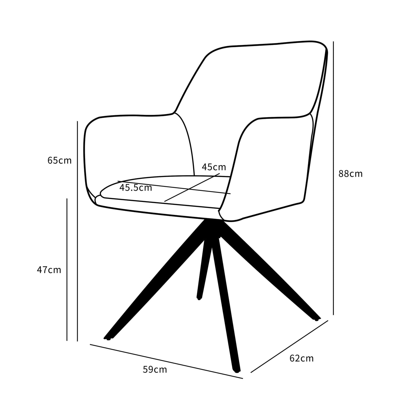 Eetkamerstoel Lynn donkergroen