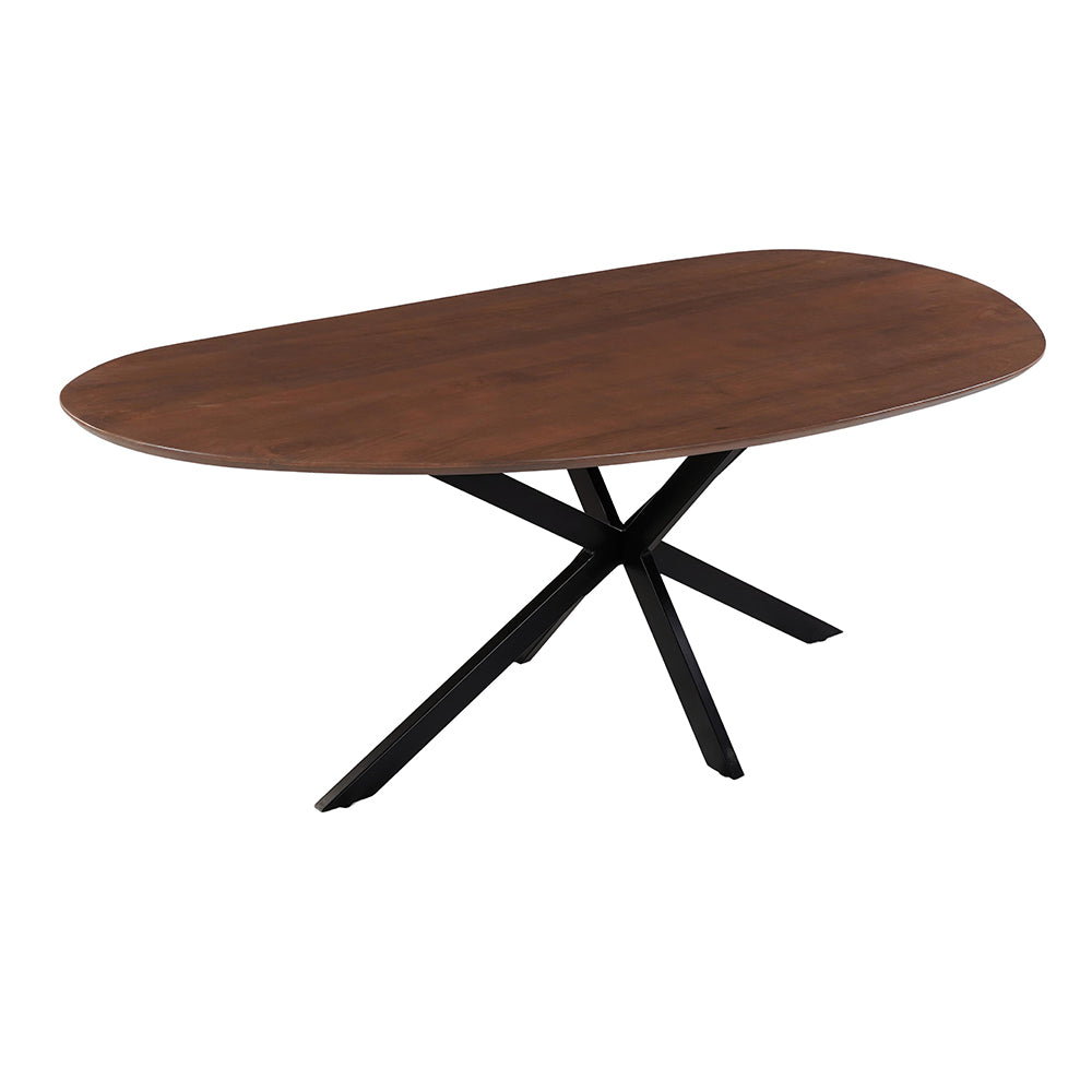 Mangohouten Eettafel Organisch Aislinn 240x110 cm Walnoot