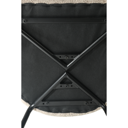 Eetkamerstoel Aalborg Zand Bouclé met zwart onderstel