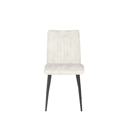 Eetkamerstoel Falster Lichtgrijs met zwart onderstel