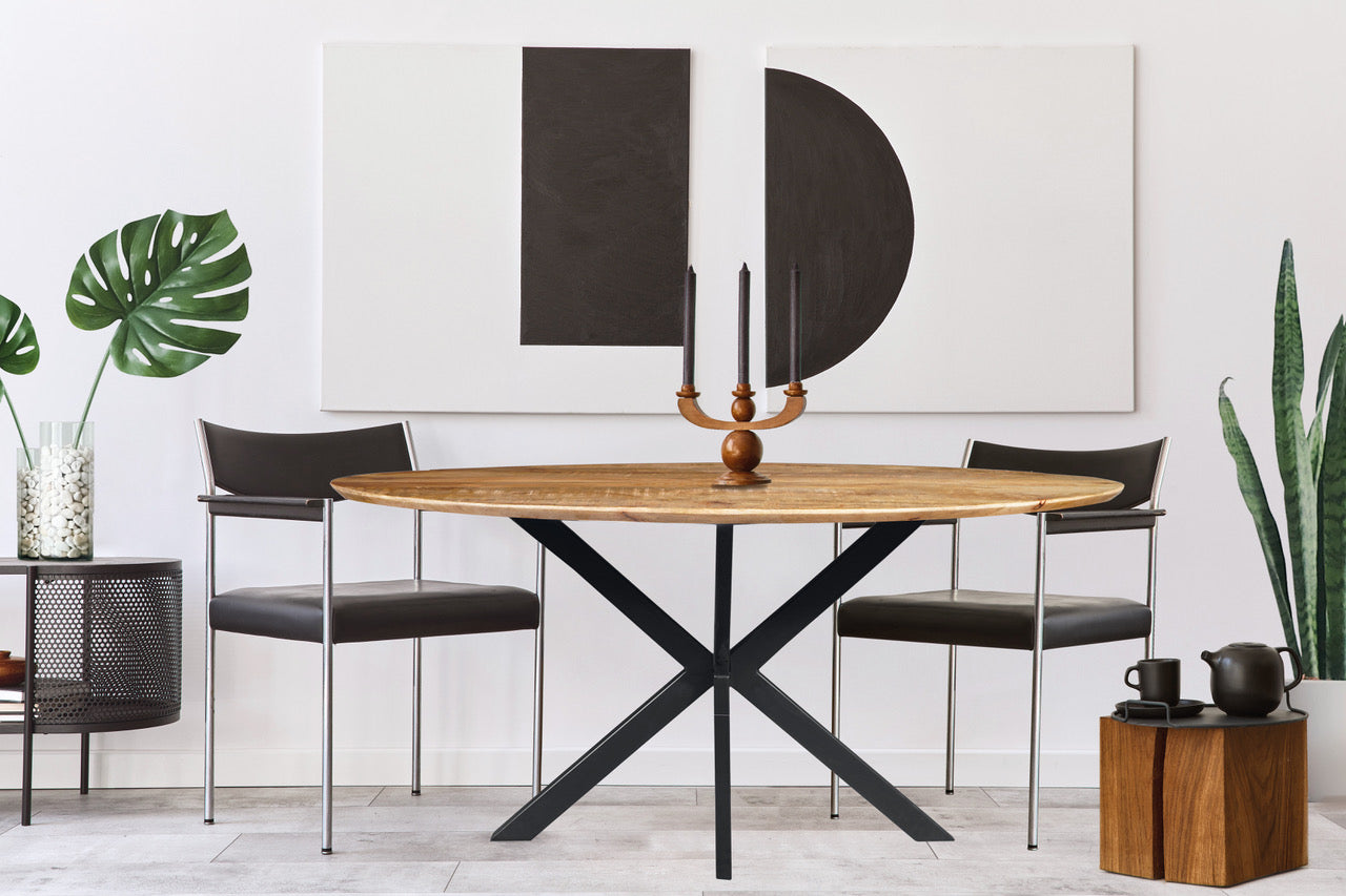 Mangohouten Eettafel Ovaal Julia 260x120 cm (2,5 cm)