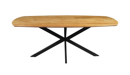 Mangohouten Eettafel Deens Ovaal Tess 160x90 cm (2,5 cm)