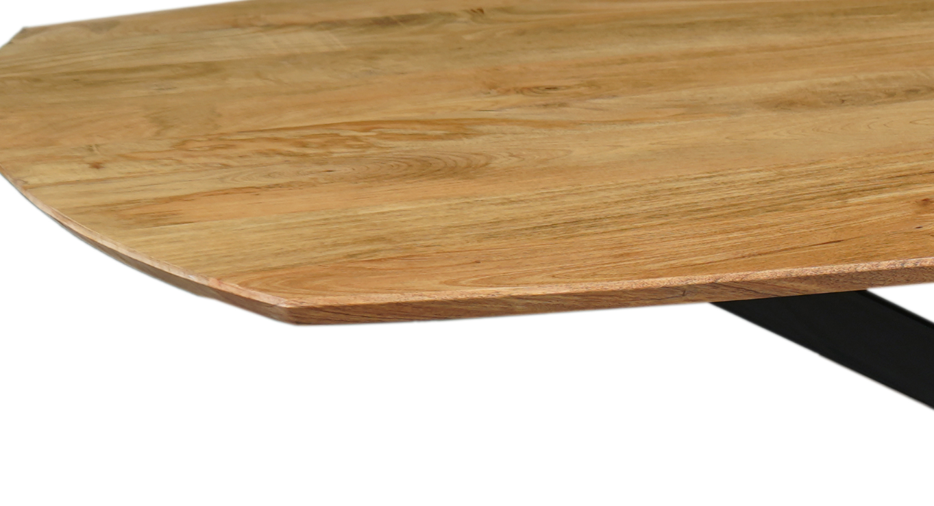 Mangohouten Eettafel Deens Ovaal Tess 180x100 cm (2,5 cm)