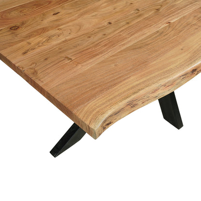 Acaciahouten Eettafel Rechthoek Edge 180x100 cm