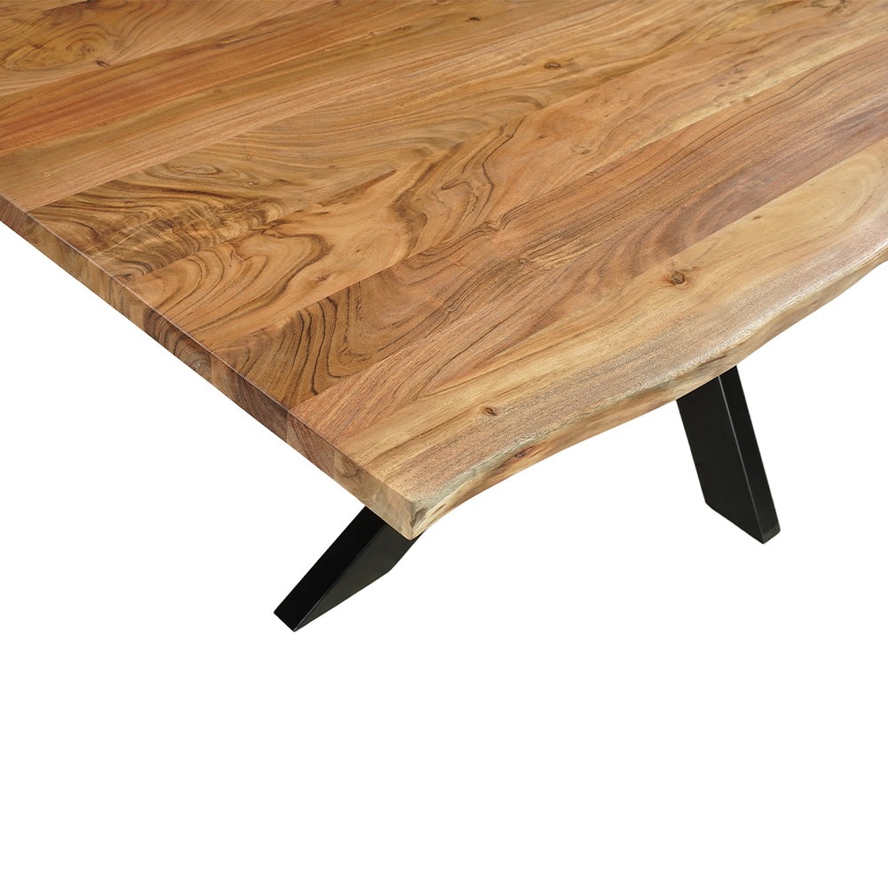 Acaciahouten Eettafel Rechthoek Edge 200x100 cm