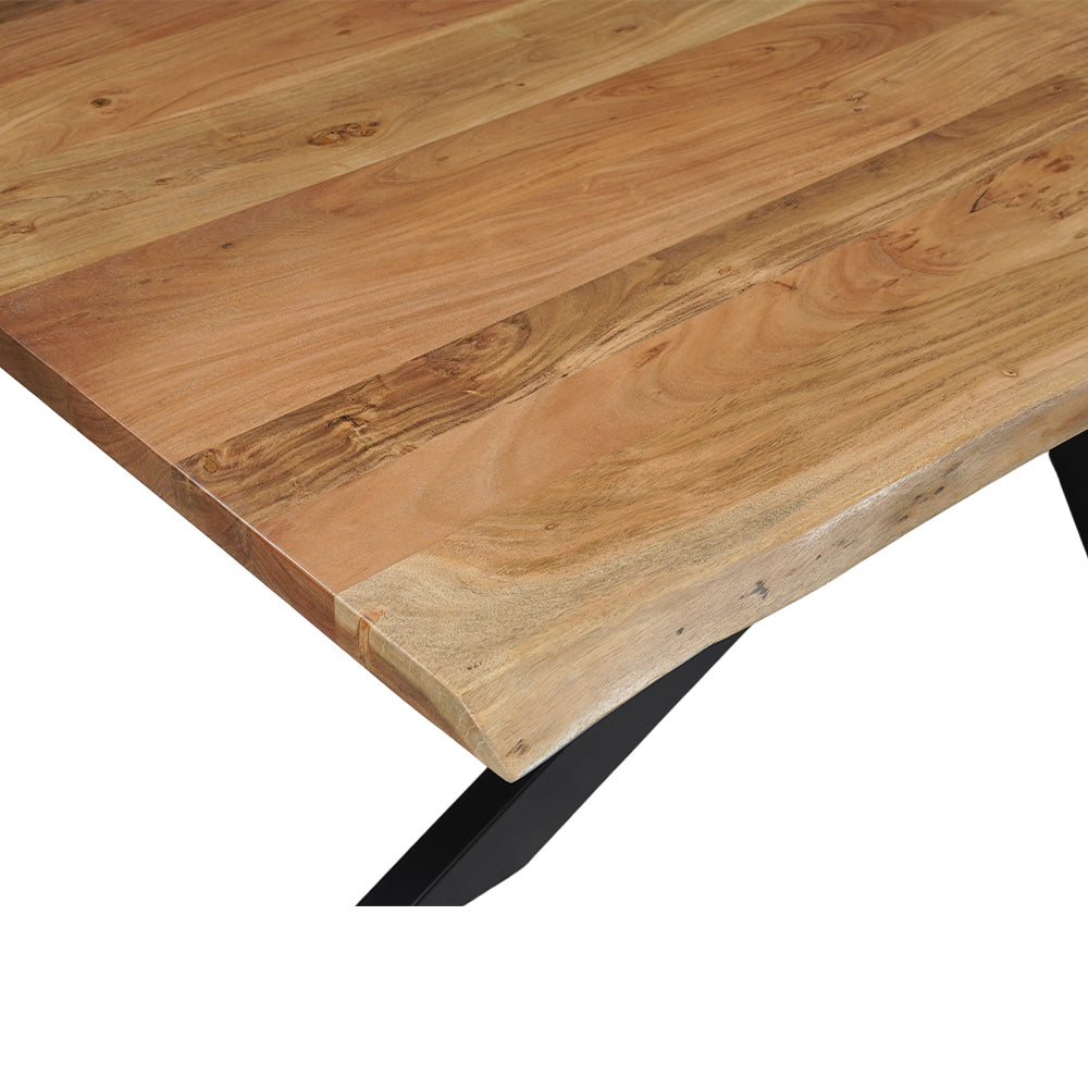 Acaciahouten Eettafel Rechthoek Edge 220x100 cm