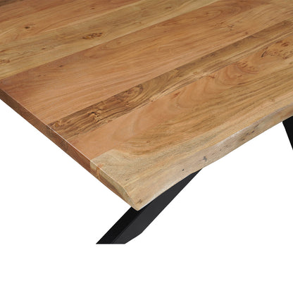 Acaciahouten Eettafel Rechthoek Edge 220x100 cm