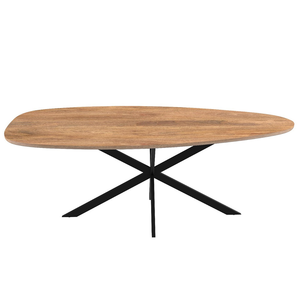 Mangohouten Eettafel Organisch Branwen 180x90 cm