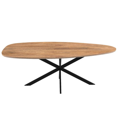 Mangohouten Eettafel Organisch Branwen 210x100 cm