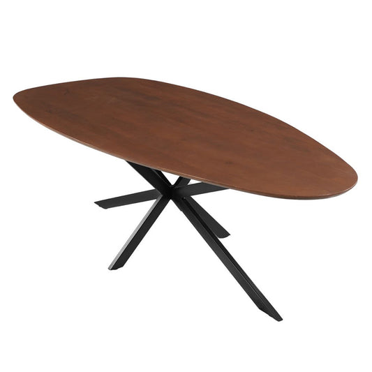 Mangohouten Eettafel Organisch Branwen 260x120 cm Walnoot