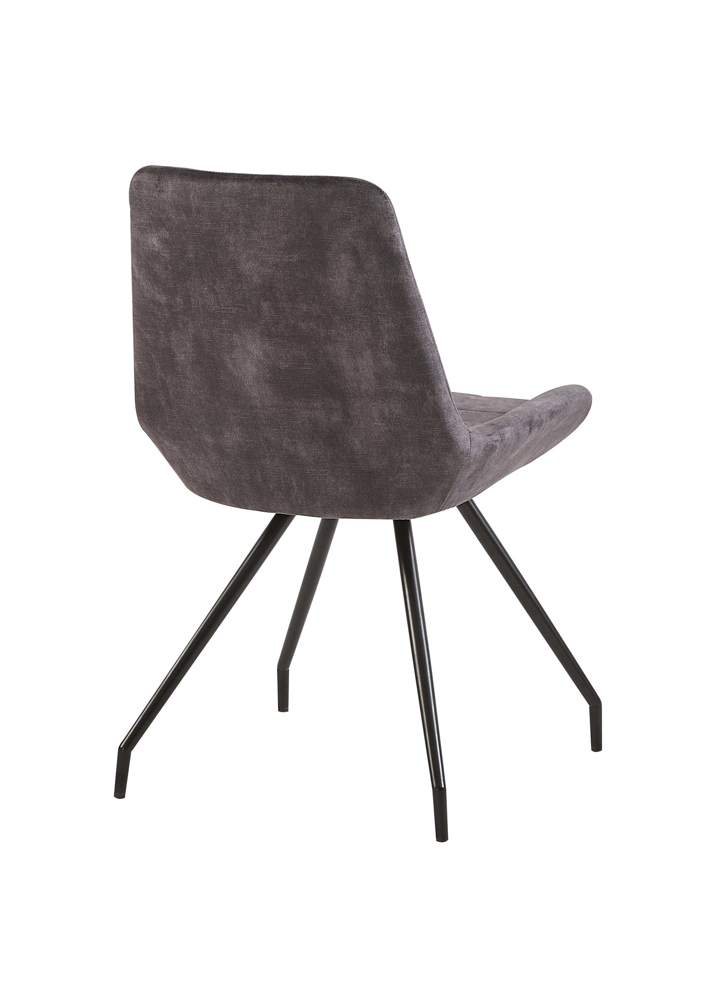 Eetkamerstoel Kopenhagen Antraciet Fluweel met zwart onderstel