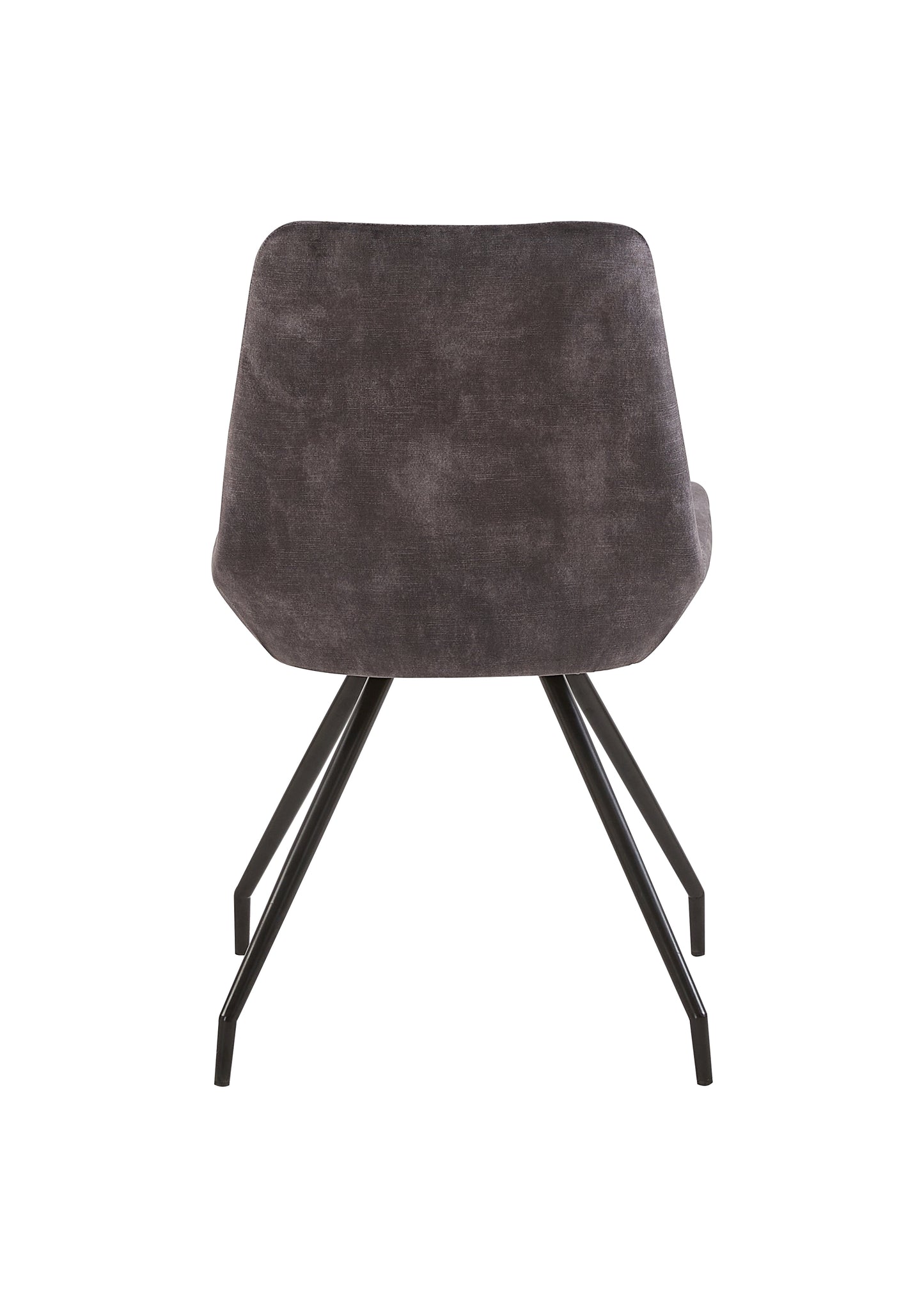 Eetkamerstoel Kopenhagen Antraciet Fluweel met zwart onderstel
