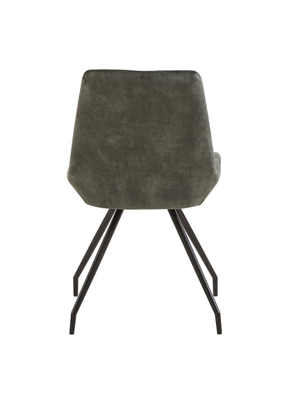 Eetkamerstoel Kopenhagen Groen Fluweel met zwart onderstel