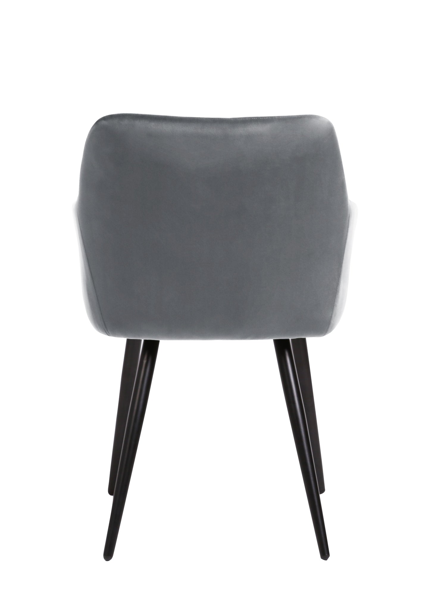 Eetkamerstoel Malmö Grijs Fluweel met zwart onderstel