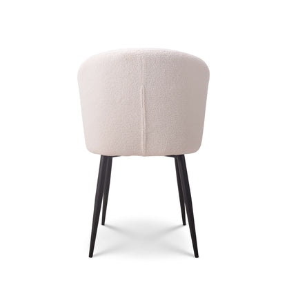 Eetkamerstoel Fay teddy wit