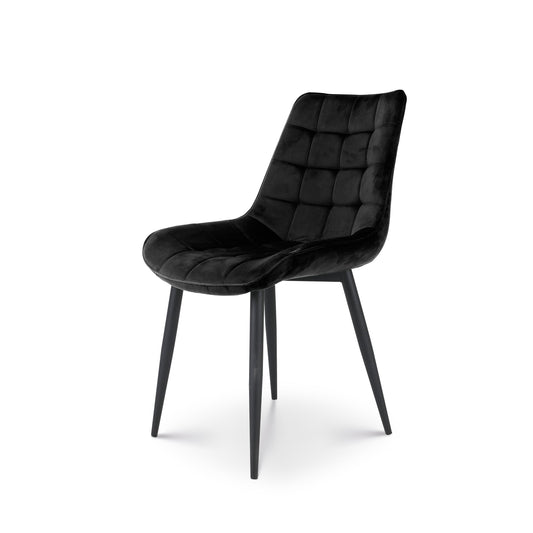 Eetkamerstoel Amber velvet zwart