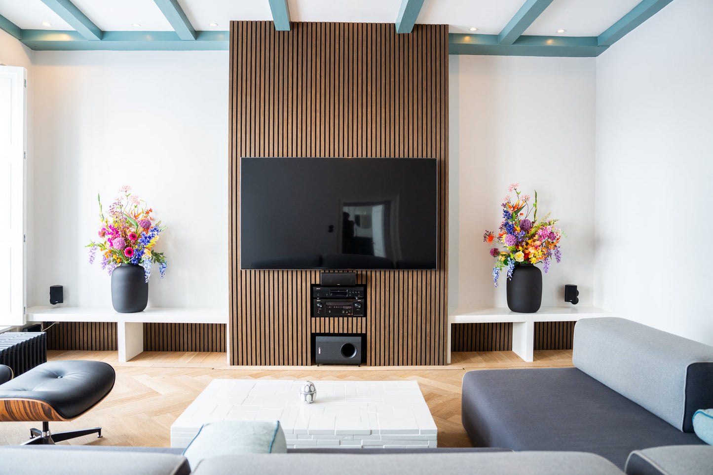 Akoestische Wandpanelen Gerookt Eiken-Hout | 270cm x 60cm | 3-zijdig écht houtfineer