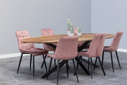 Mangohouten Eettafel Ovaal Julia 260x120 cm (2,5 cm)