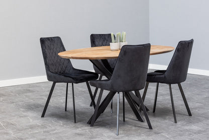 Mangohouten Eettafel Ovaal Julia 210x100 cm (2,5 cm)