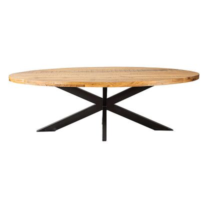 Mangohouten Eettafel Ovaal Oscar 240x110 cm (6cm)