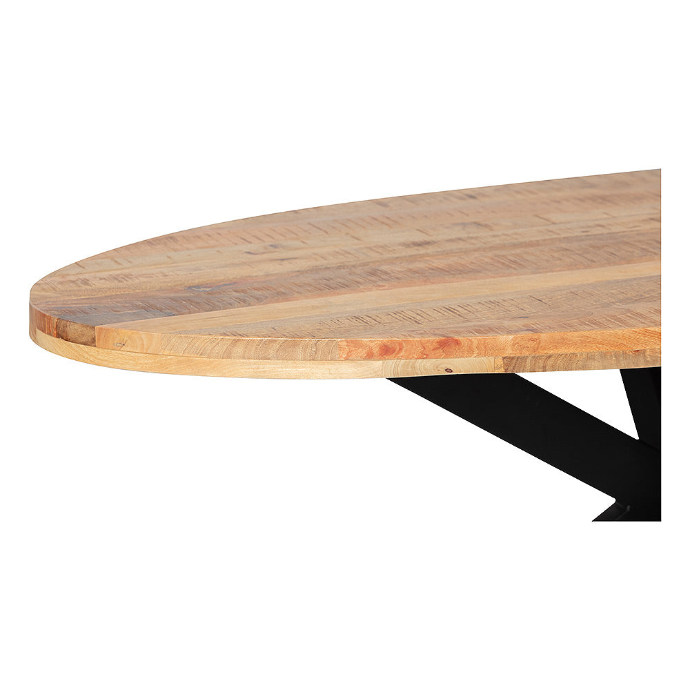 Mangohouten Eettafel Ovaal Oscar 220x110 cm (6cm)