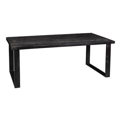 Mangohouten Eettafel Rechthoek Roy 240x100 cm Zwart (6cm)