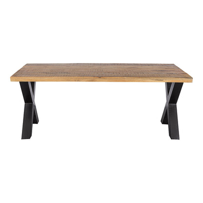 Mangohouten Eettafel Rechthoek Cedric 220x100 cm (6cm)