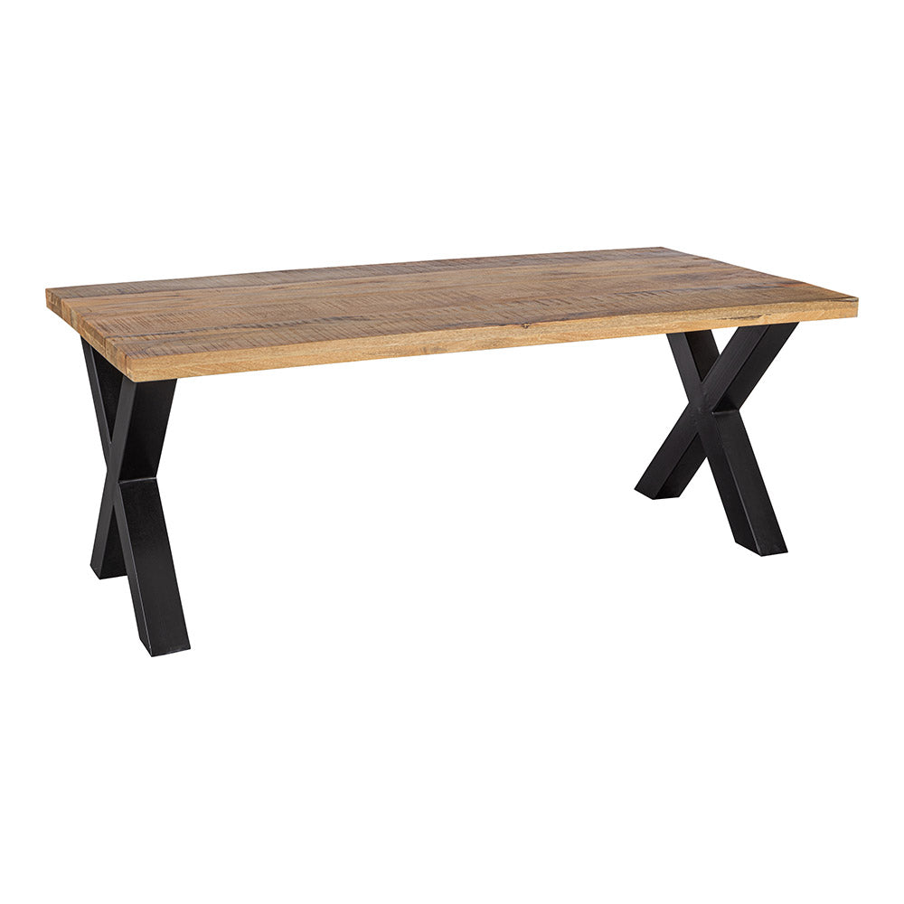 Mangohouten Eettafel Rechthoek Cedric 220x100 cm (6cm)